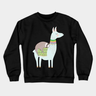 Sloth Ride On A Llama Crewneck Sweatshirt